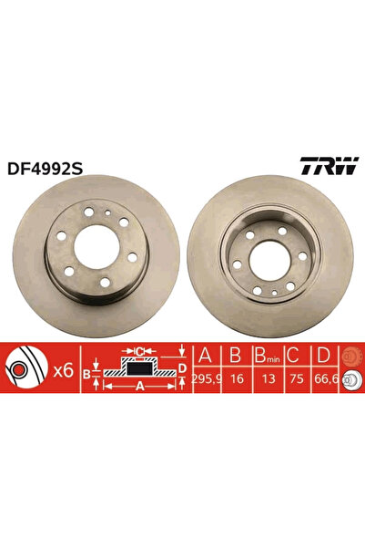 TRW Disc Frana Iveco Daily 3 Caroserie/Daily 3 Platou / Sasiu/Daily 4 Caroserie