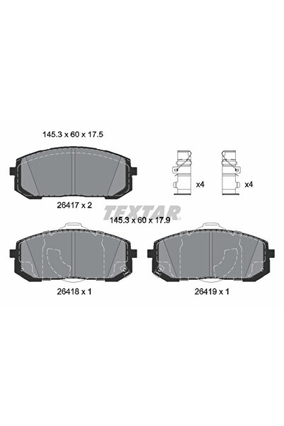 TEXTAR Set Placute Frana Frana Disc Hyundai Elantra 7 Limuzina/Sonata 8/Tucson