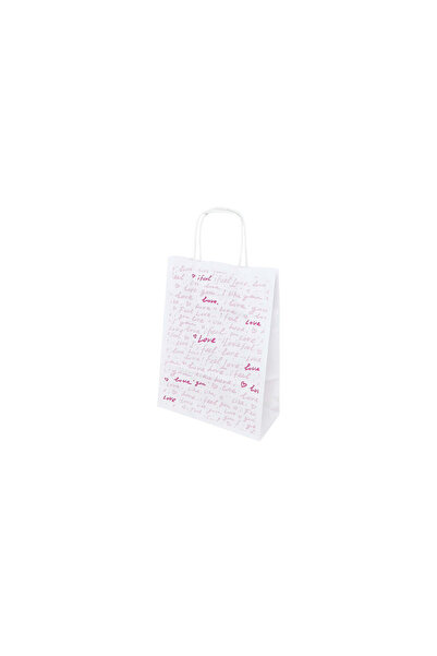 Papette Set of 50 Kraft Paper Bags with Pattern 2 Love 18 x 24(H) x 7cm