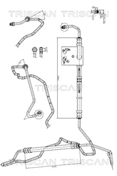 TRISCAN Furtun Hidraulic Sistem De Directie De La Pompa Hidraulica La Caseta ...