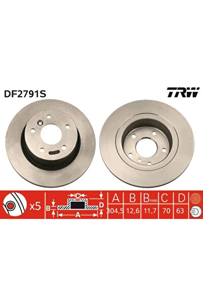 TRW Set Discuri Frana Land Rover Discovery 2/Range Rover 1/Range Rover 2 1992...