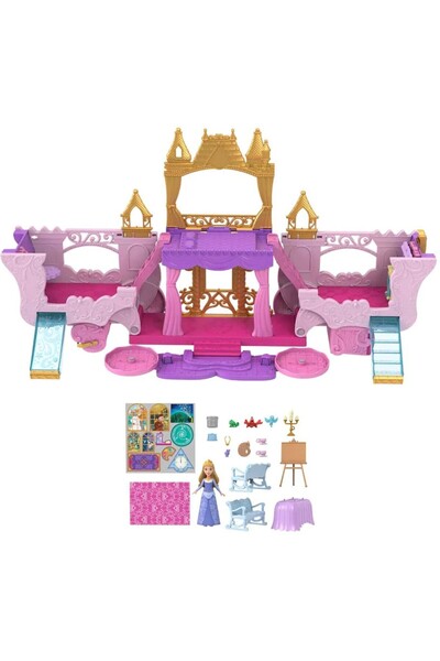mattel Set joaca Caleasca 2 in 1 cu mini papusa printesa Disney Princess