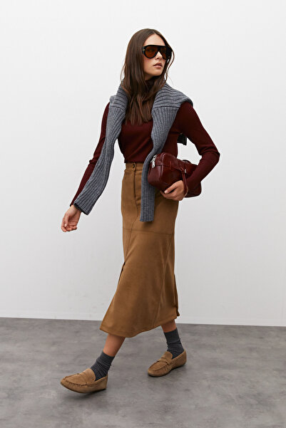 urban focus Midi Suede Skirt
