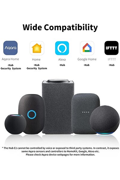 Aqara Smart Hub E1 (يتطلب شبكة Wi-Fi بسرعة 2.4 جيجاهرتز)، يعمل بمنفذ USB-A، حجم صغير، Zigbee 3.0، يدعم المنزل