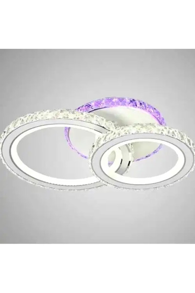 LED CONCEPT Lustra LED cu trei tipuri de lumina, telecomanda, intensitate reglabila, 56W, RGB, 43x30x13cm