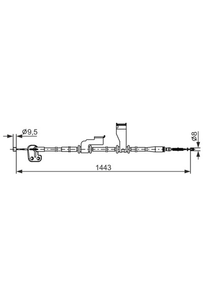 Bosch Cablu Frana De Parcare Hyundai I10 1