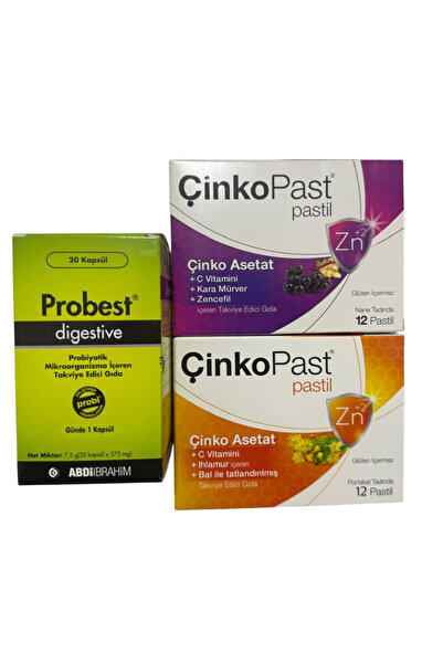 Probest Digestive Probiyotik 20 Kapsül + 2 Adet Çinkopast pastil hediye