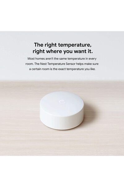 Google مستشعر درجة حرارة المنزل الذكي Nest T5000SF - أبيض