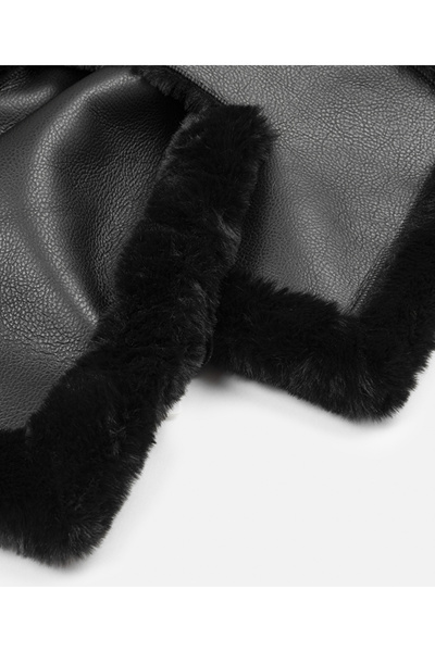İpekyol Contrast Textured Faux Fur Scarf