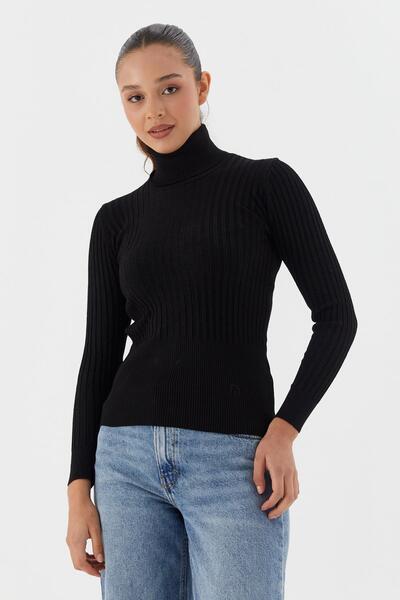 Shopping Shop Pulover cu șuruburi înalte NEGRU