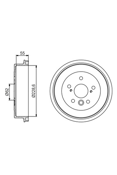 Bosch Tambur Frana Puntea Spate Toyota Noah/Voxy/Rav 4 1/Rav 4 2