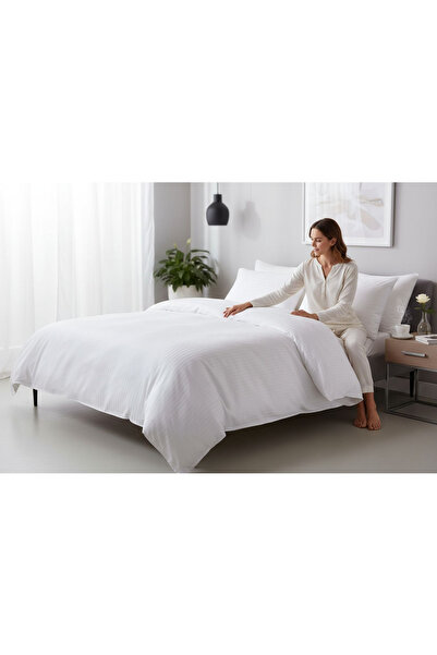 CzyLife طقم غطاء لحاف قطني مخطط من نيفورا |   غرفة فندقية مزدوجة فاخرة |   سل...