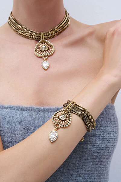 Mon Reve Heart & Drop Kalp Charm Zincir Bilezik