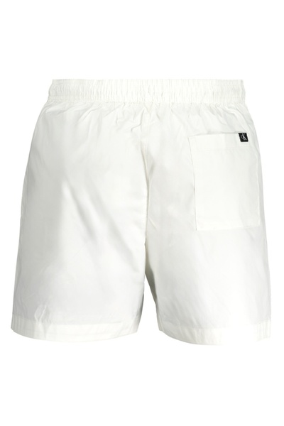 Calvin Klein , Pantaloni scurti de baie cu imprimeu logo, Alb, Verde persan
