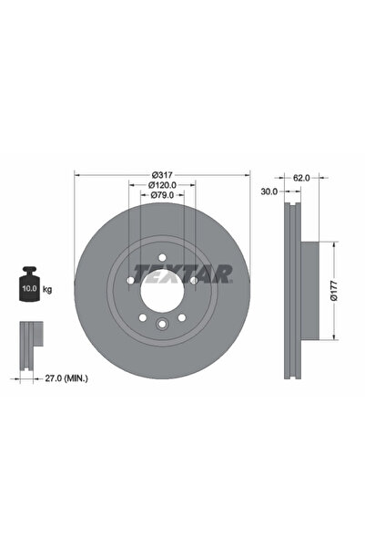 Krieger Disc frana Land Rover Discovery 3/Discovery 4/Range Rover Sport 1