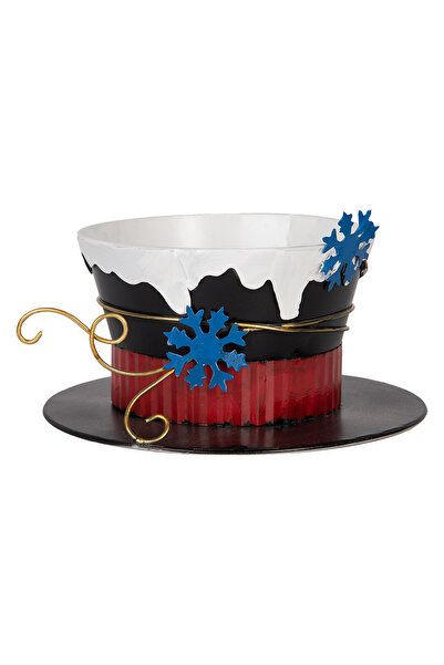 Clayre & Eef Decorațiune metalică multicoloră de Crăciun Ø 22x12 cm