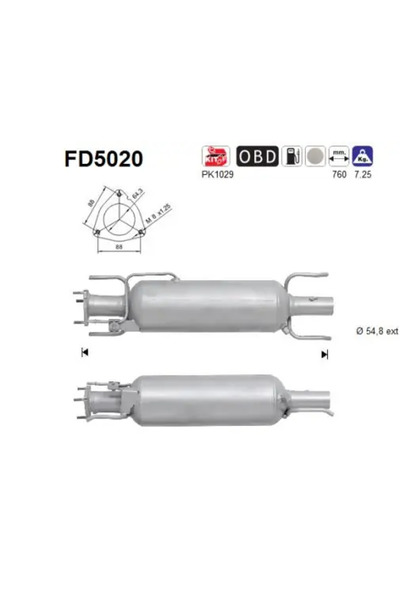 As Filtru Funingine/Particule Sist.De Esapament Alfa Romeo 159/Brera/Spider