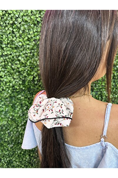 PONÇİK ACCESSORİES Colorful Floral Pattern XXL Fabric Women Pinterest Rubber Hair Tie Redrolicious Scrunchie