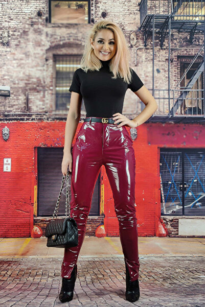 WildFashion Shiny vinyl pants E1045-81 M