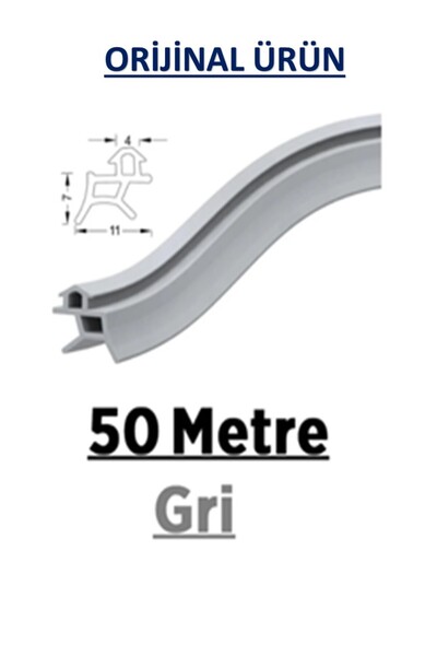 FELSEN Pimapen Pvc Pen Kapı Pencere Fitili Contası 50 Metre Gri