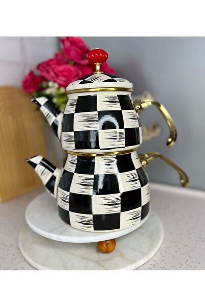 Evimin Eşyası Qualita King Emaye Çaydanlık Takımı