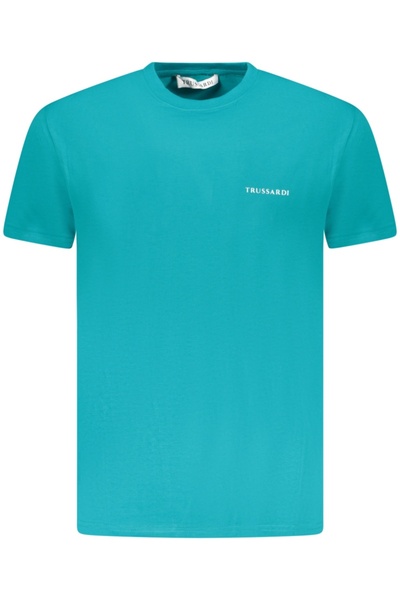 Trussardi Tricou bărbătesc, cu imprimeu grafic pe spate, croială regulată, albastru deschis