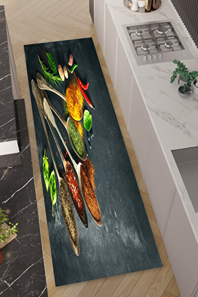 HalıOnline Dijital Baskılı Makinede Yıkanabilir Antialerjik Kaymaz Leke Tutma...