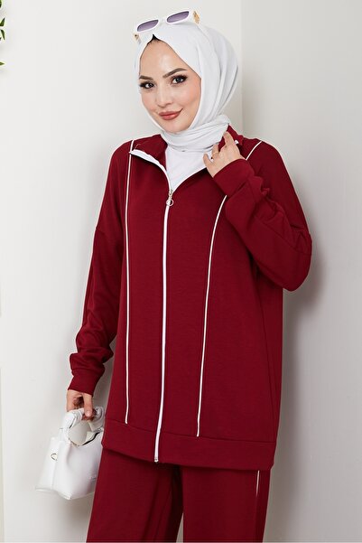 Bestenur Biyeli Double Suit 1608 - Burgundy
