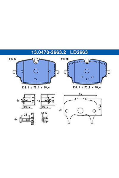 Ate Set Placute Frana Frana Disc Bmw X1 Mini Mini