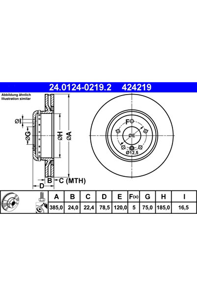 Ate Set Discuri Frana Bmw X5/X6 2007-2014