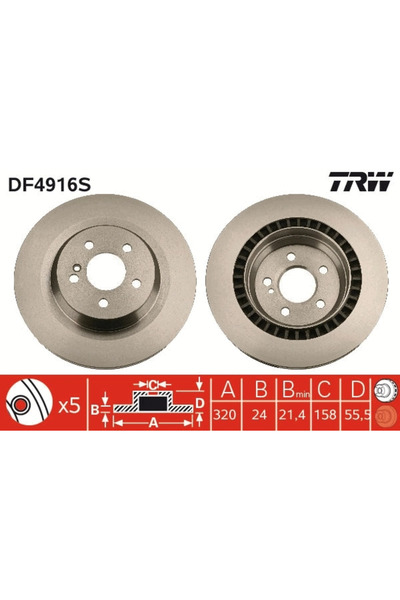 TRW Disc Frana Mercedes-Benz S-Class/Sl