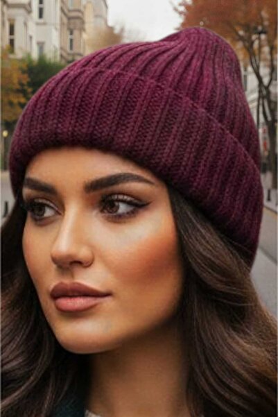 Trenderrs Women's Soft Textured Thick Ribbed Soft Wool Beret