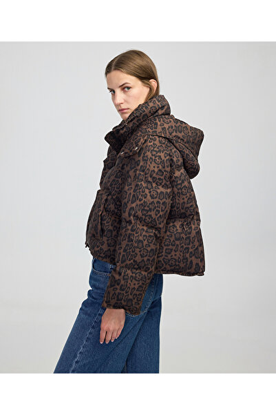 İpekyol Leopar desen şişme mont