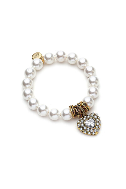 Mon Reve Hearty Pearl Kalp Charm İnci Bilezik