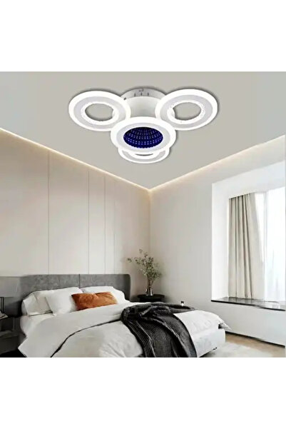 LED CONCEPT LED chandelier with three types of light, remote control, adjustable intensity, 92W, RGB, 43x43x12cm