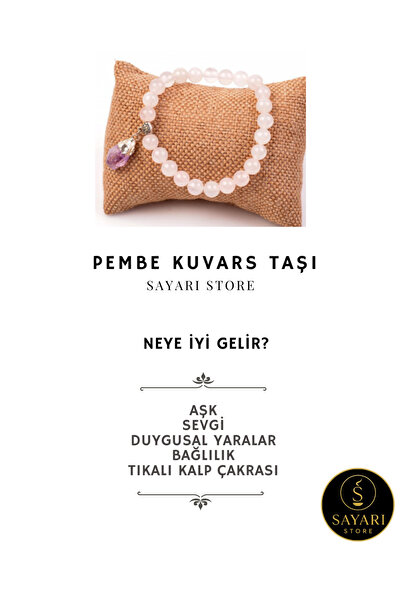 Gözde Sayarı Store Pembe Kuvars Taşı