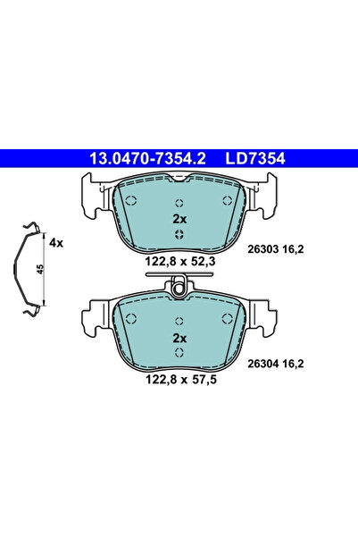 Ate Set Placute Frana Frana Disc Audi A3 Seat Leon 2019-2024