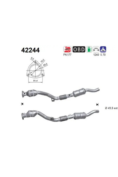 As Catalizator Audi A6 C5 Skoda Superb 1