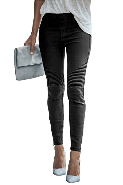 WildFashion Pantaloni din denim cu talie inalta B805A-1