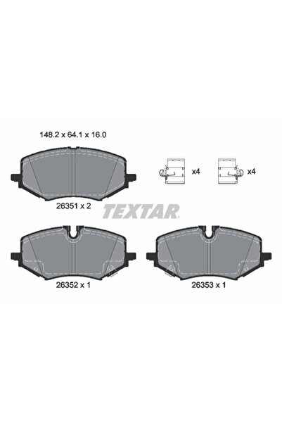 TEXTAR Set Placute Frana Frana Disc Chevrolet Trailblazer
