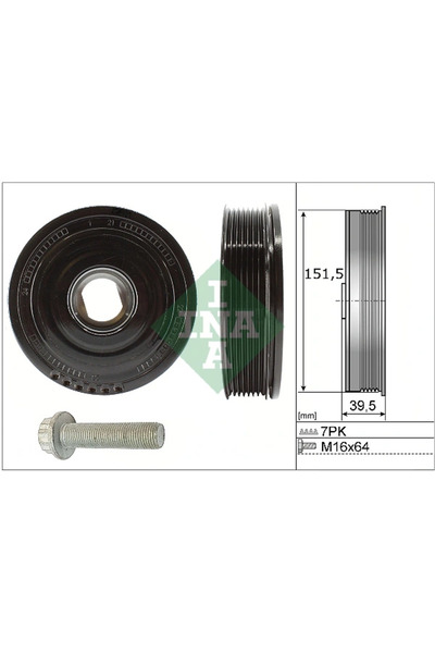 FAG Set Fulie Arbore Cotit Nissan 10-Trail 3/Qashqai 2 Opel Vivaro B Bus/Viva...