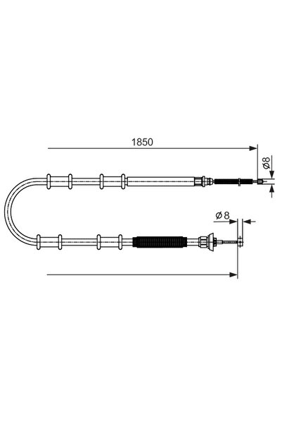 Bosch Cablu Frana De Parcare Fiat Doblo Cargo/Doblo Bus/Doblo Platou / Sasiu