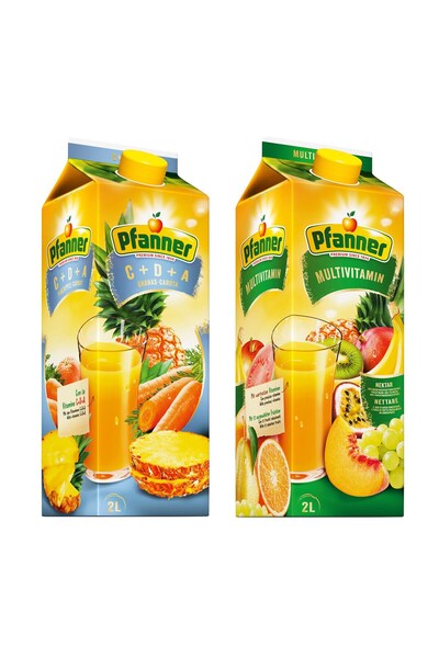 Pfanner 2 lt C+D+A Ananas-Carota ve Multivitamin Meyve Suyu 2 li Paket