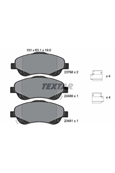 Krieger Set Placute Frana Frana Disc Toyota Avensis/Corolla Verso/Corolla Lim...