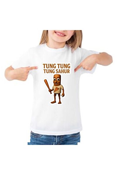 OEM Tricou Tung Tung, Alb, 11/12 ani