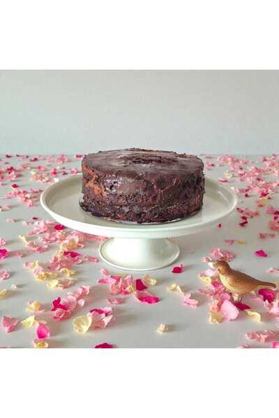 EceAksesuar Metal Cake and Pastry Stand Cake Plate 24 cm Stainless Serving Dish