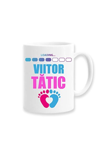 OEM Cană personalizată cu mesajul „Se încarcă, viitor tată”, Betaprint, ceram...