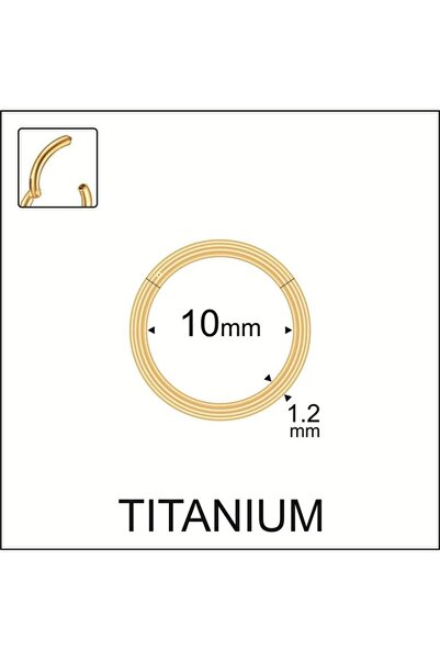 Rupen Kraft Yüksek Kalite G23 Titanium Titanyum Halka Piercing