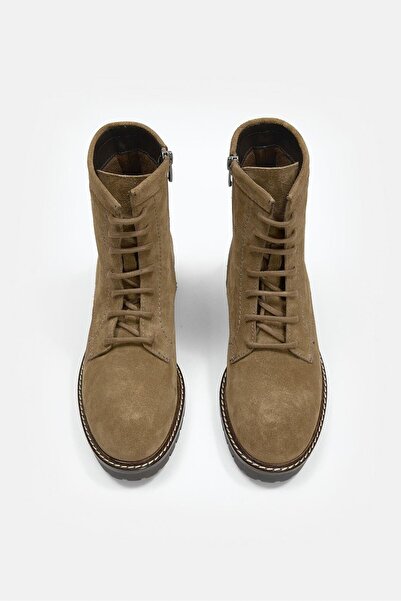 NILUFARR Marleny Sigaro Suede Genuine Leather Women's Boots