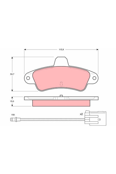 TRW Set Placute Frana Frana Disc Ford Cougar/Mondeo 1/Mondeo 2 Ford Australia...